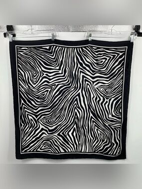 Vintage 80’s Avon Zebra Print Scarf 34 x 34